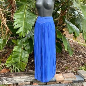 Italian wide leg silk blend crop pants